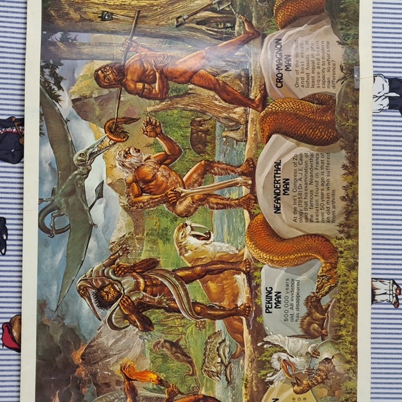 Rare 1973 Big Daddy by Jack T. Chick Evolution of our Father funny art poster - Picture 3 of 7